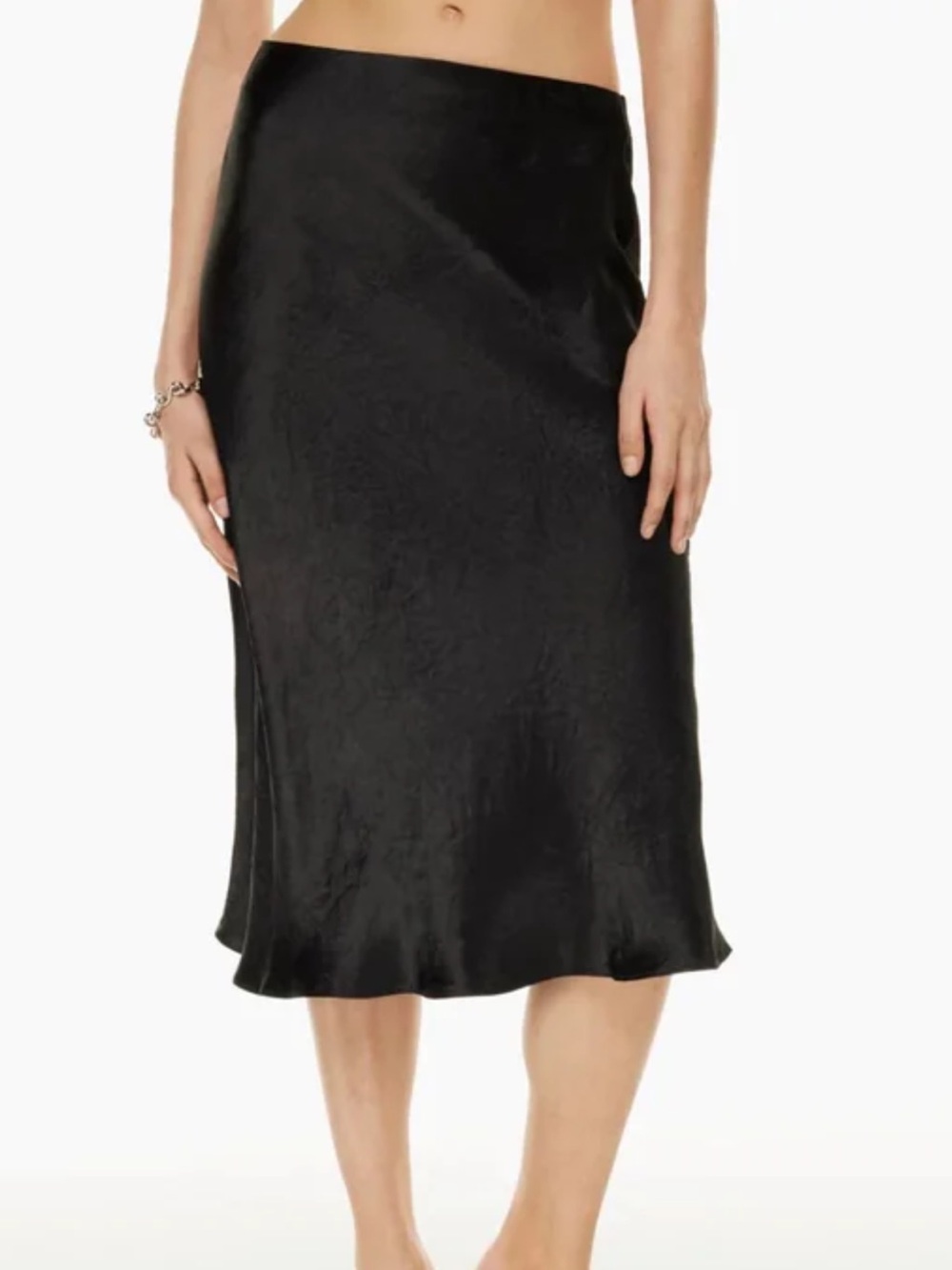 Aritzia Babaton satin midi skirt